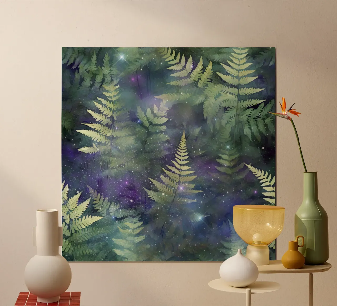 Immagine del bosco fantastico 8 poster con telaio in plastica da Yaso Design Boho & Botanic