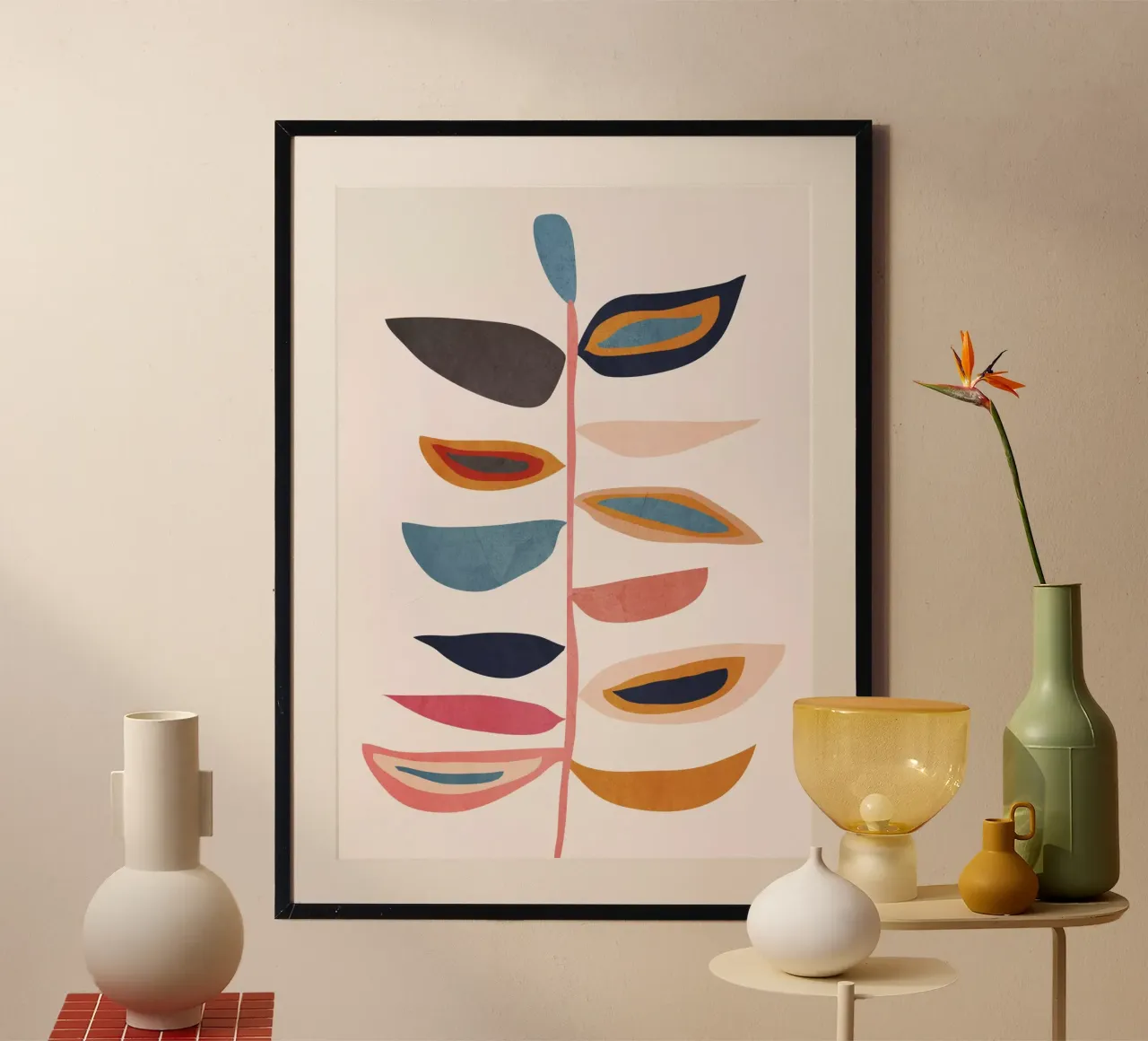 Impianto astratto poster con telaio in plastica da ThingDesign