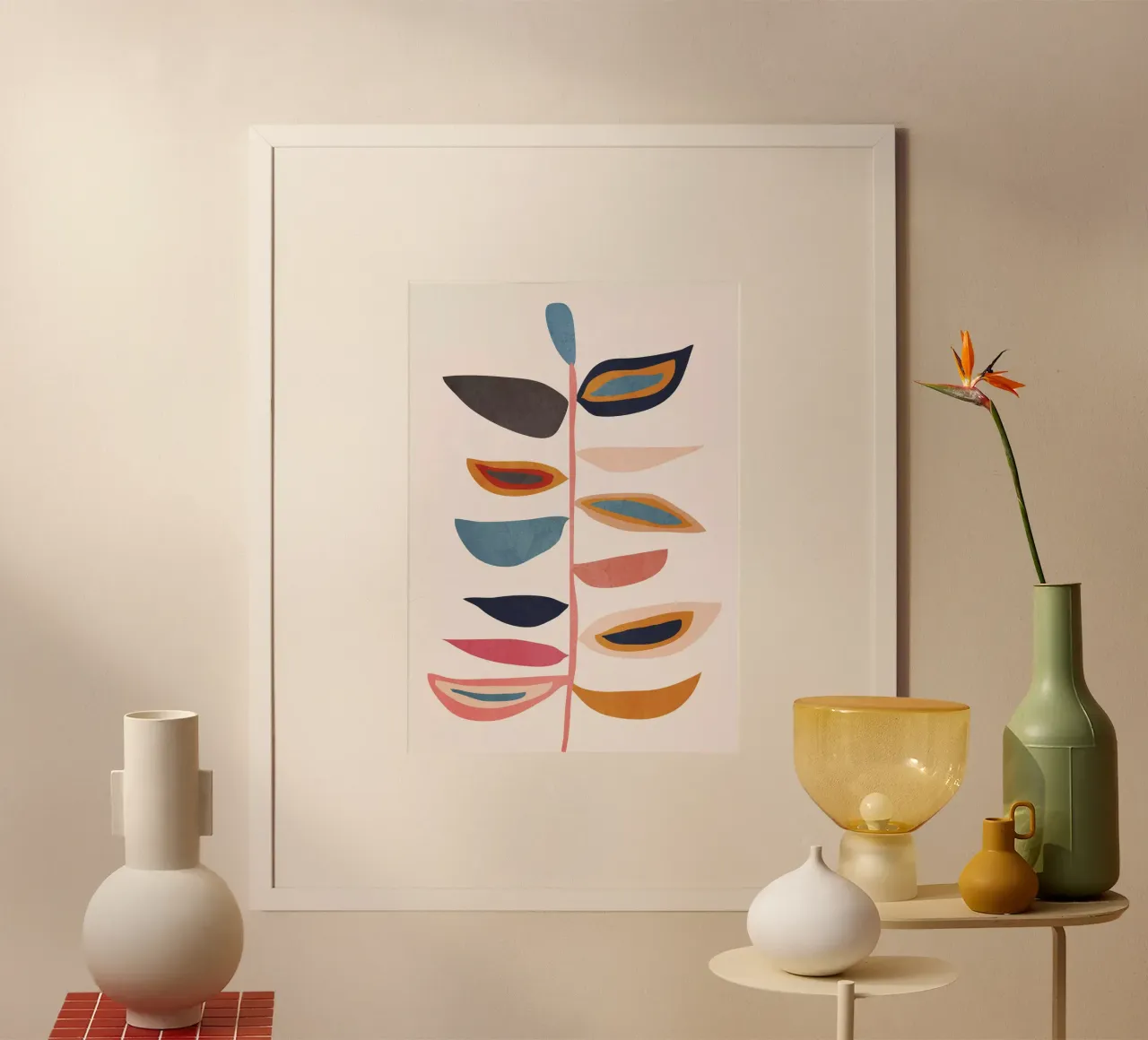 Impianto astratto poster con telaio in plastica da ThingDesign