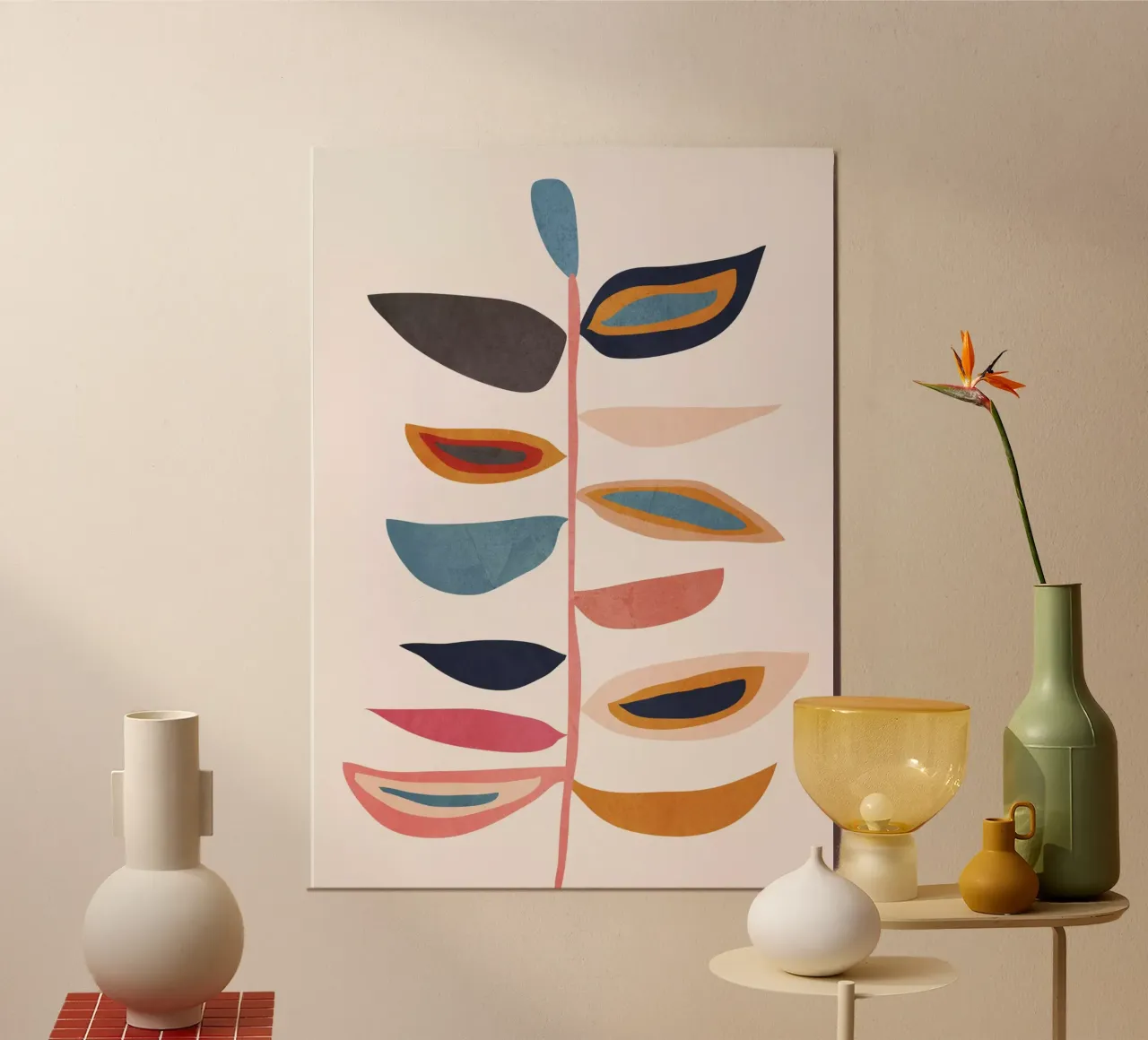 Impianto astratto poster con telaio in plastica da ThingDesign