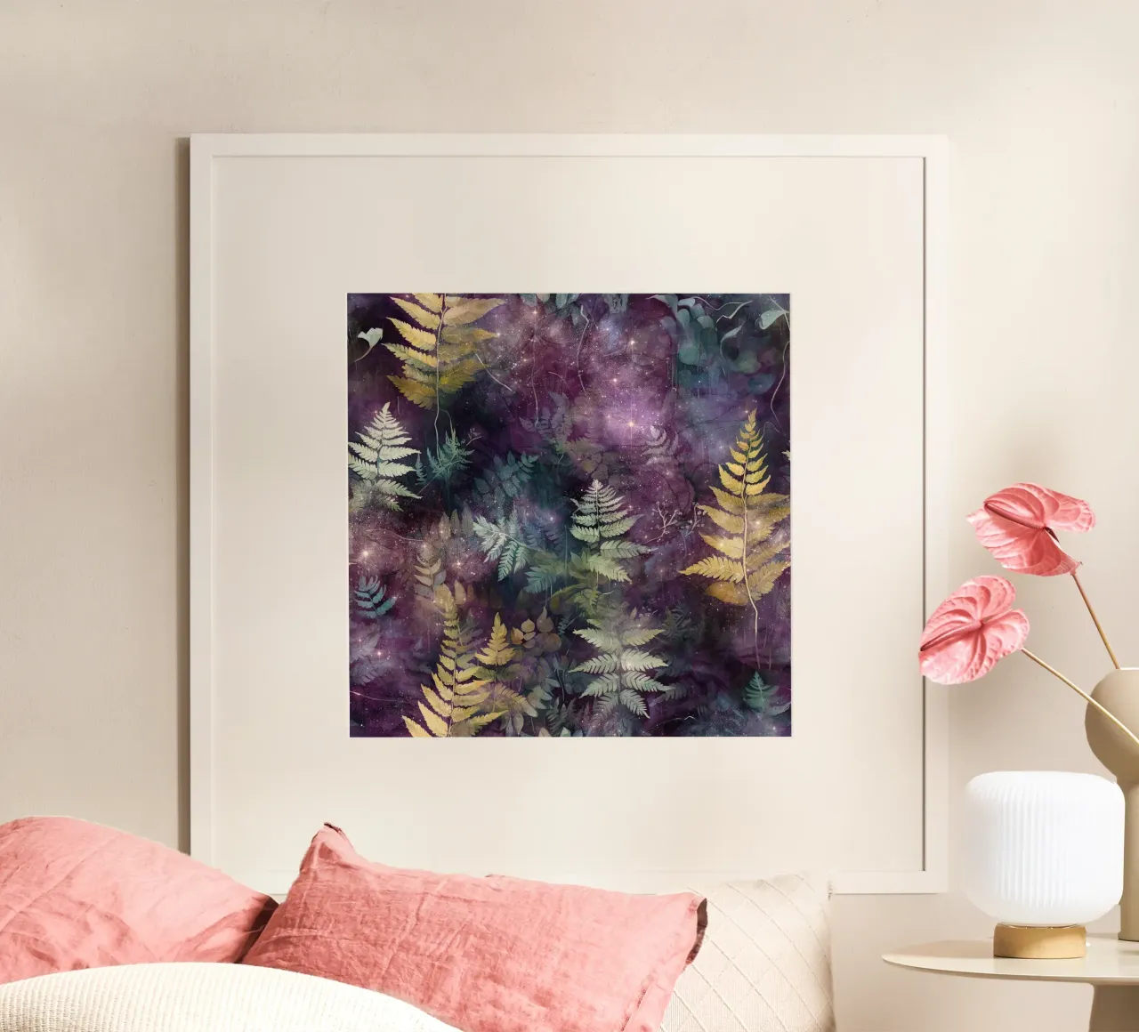 Immagine del bosco fantastico 10 poster con telaio in alluminio da Yaso Design Boho & Botanic