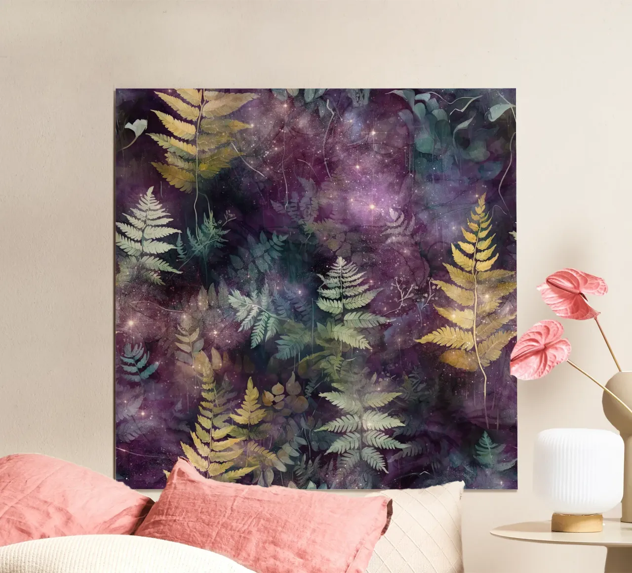 Immagine del bosco fantastico 10 poster con telaio in alluminio da Yaso Design Boho & Botanic