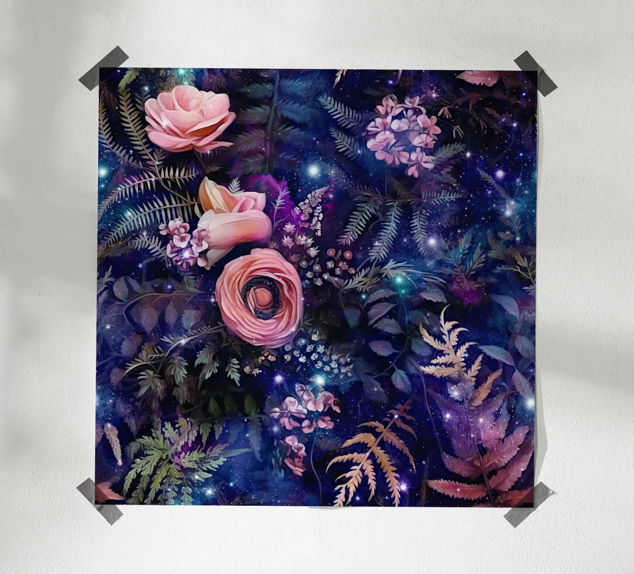 Immagine foresta fantastica 14 poster con telaio in plastica da Yaso Design Boho & Botanic