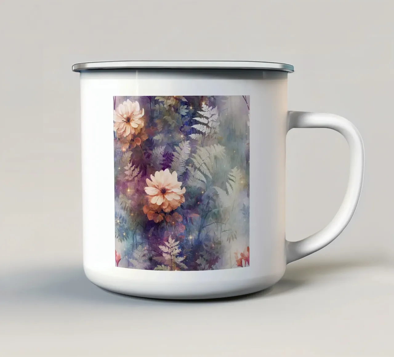 Immagine foresta fantastica 16 tazza in smalto da Yaso Design Boho & Botanic