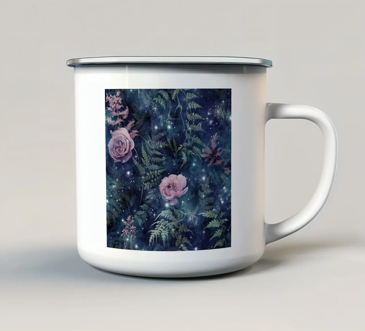 Immagine foresta fantastica 17 tazza in smalto da Yaso Design Boho & Botanic