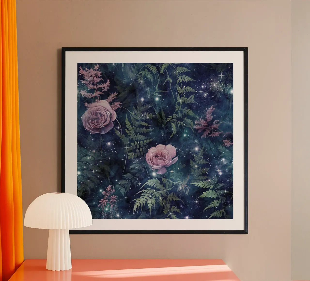 Immagine foresta fantastica 17 poster con telaio in plastica da Yaso Design Boho & Botanic