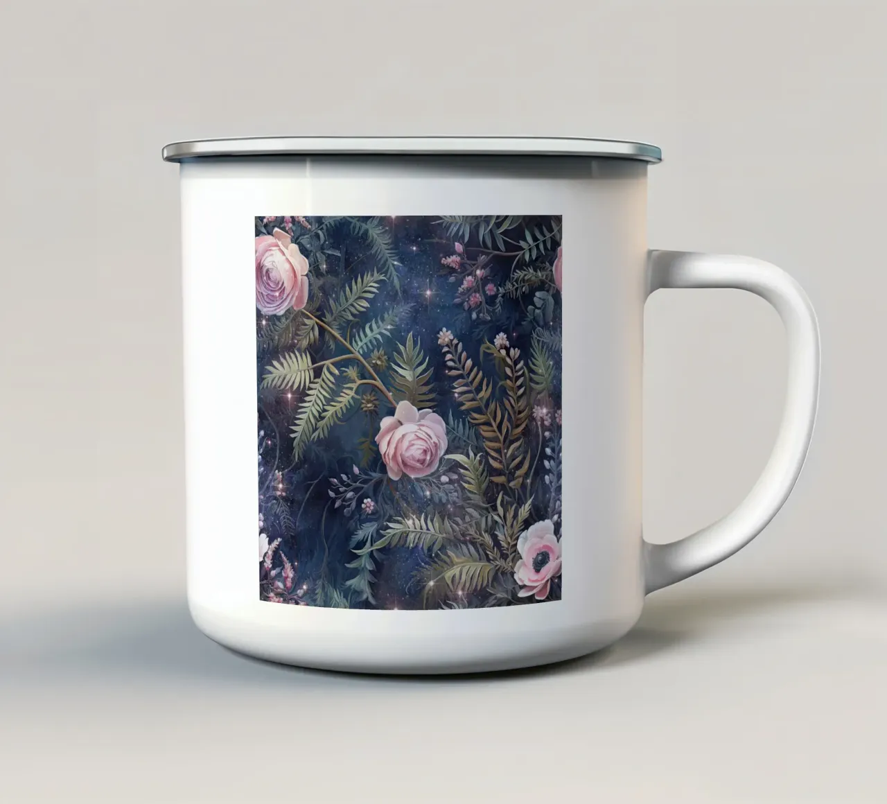 Immagine foresta fantastica 19 tazza in smalto da Yaso Design Boho & Botanic