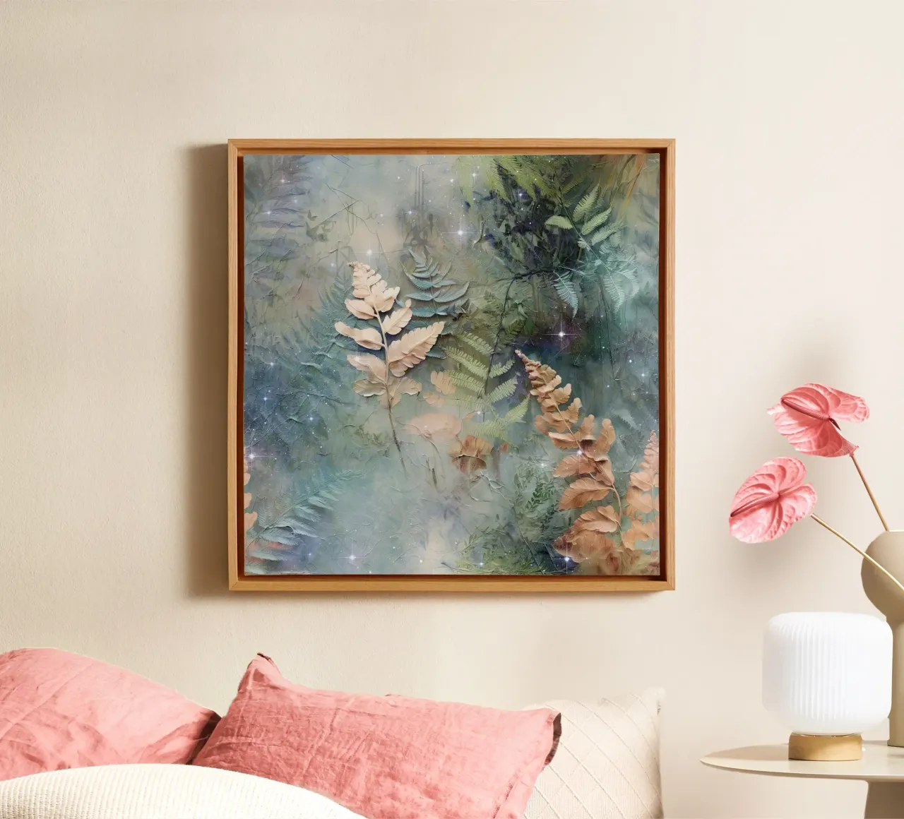 Immagine foresta fantastica 20 tela con Cornice a cassetta da Yaso Design Boho & Botanic