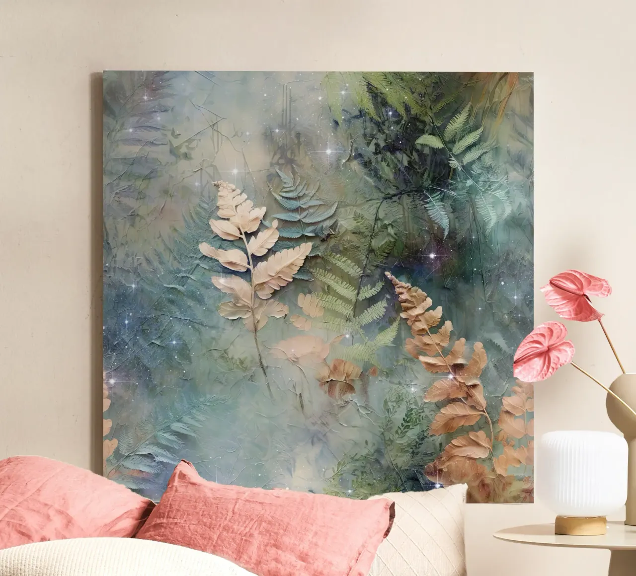 Immagine foresta fantastica 20 tela con Cornice a cassetta da Yaso Design Boho & Botanic