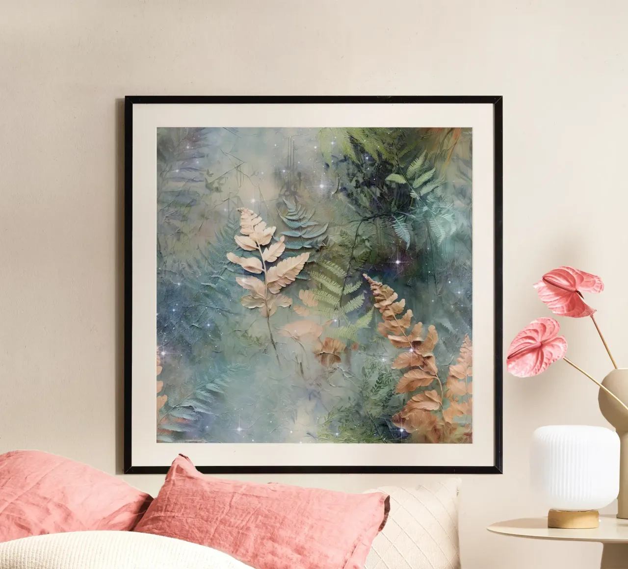 Immagine foresta fantastica 20 poster con telaio in plastica da Yaso Design Boho & Botanic
