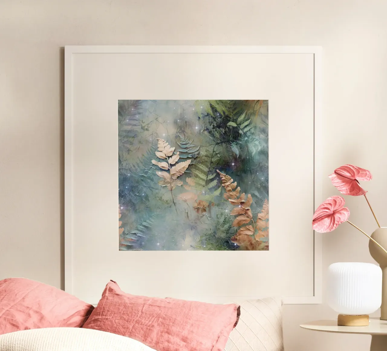 Immagine foresta fantastica 20 poster con telaio in plastica da Yaso Design Boho & Botanic