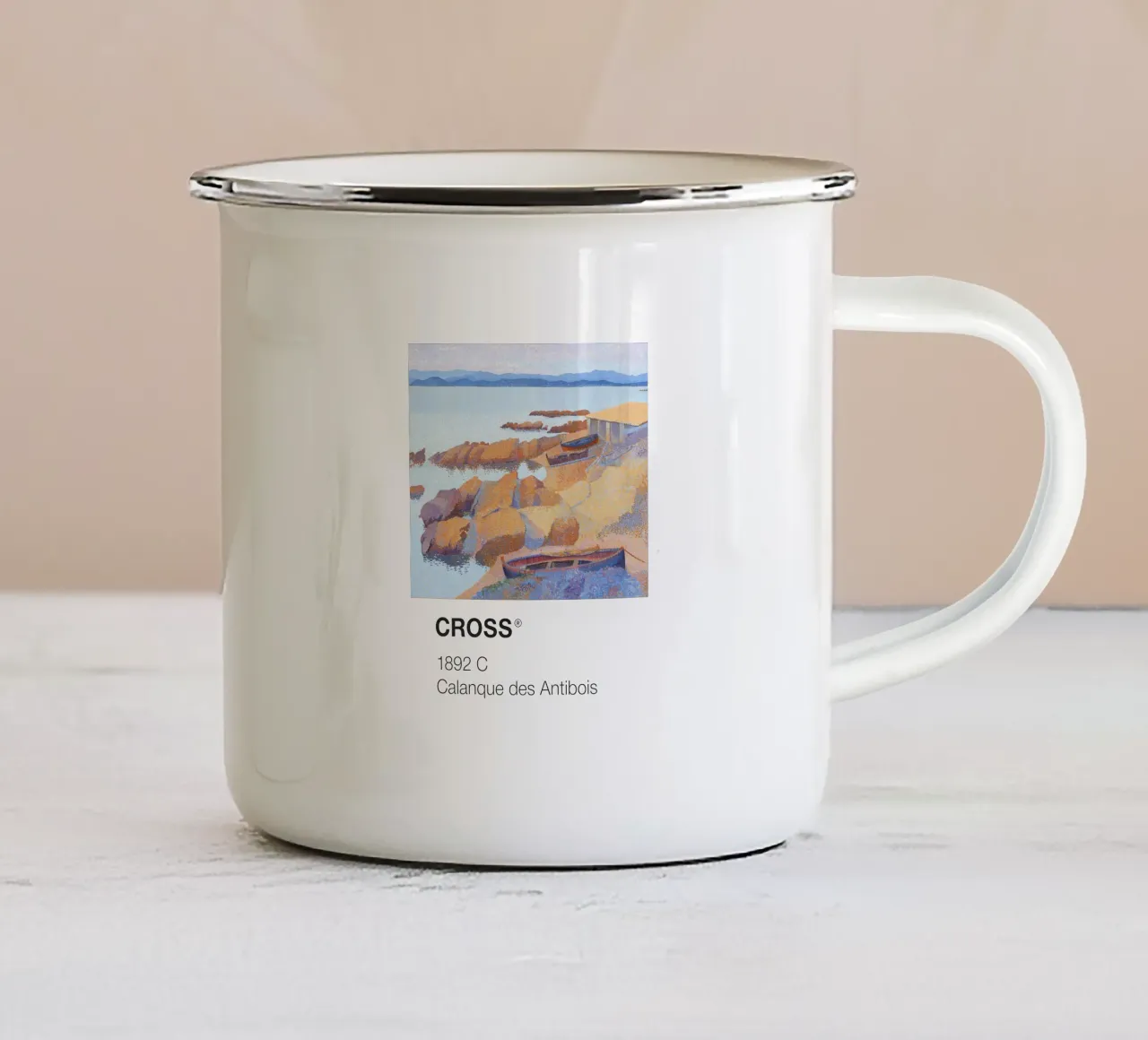 Pantone Henri Edmond Cross tazza in smalto da Vintagrafica