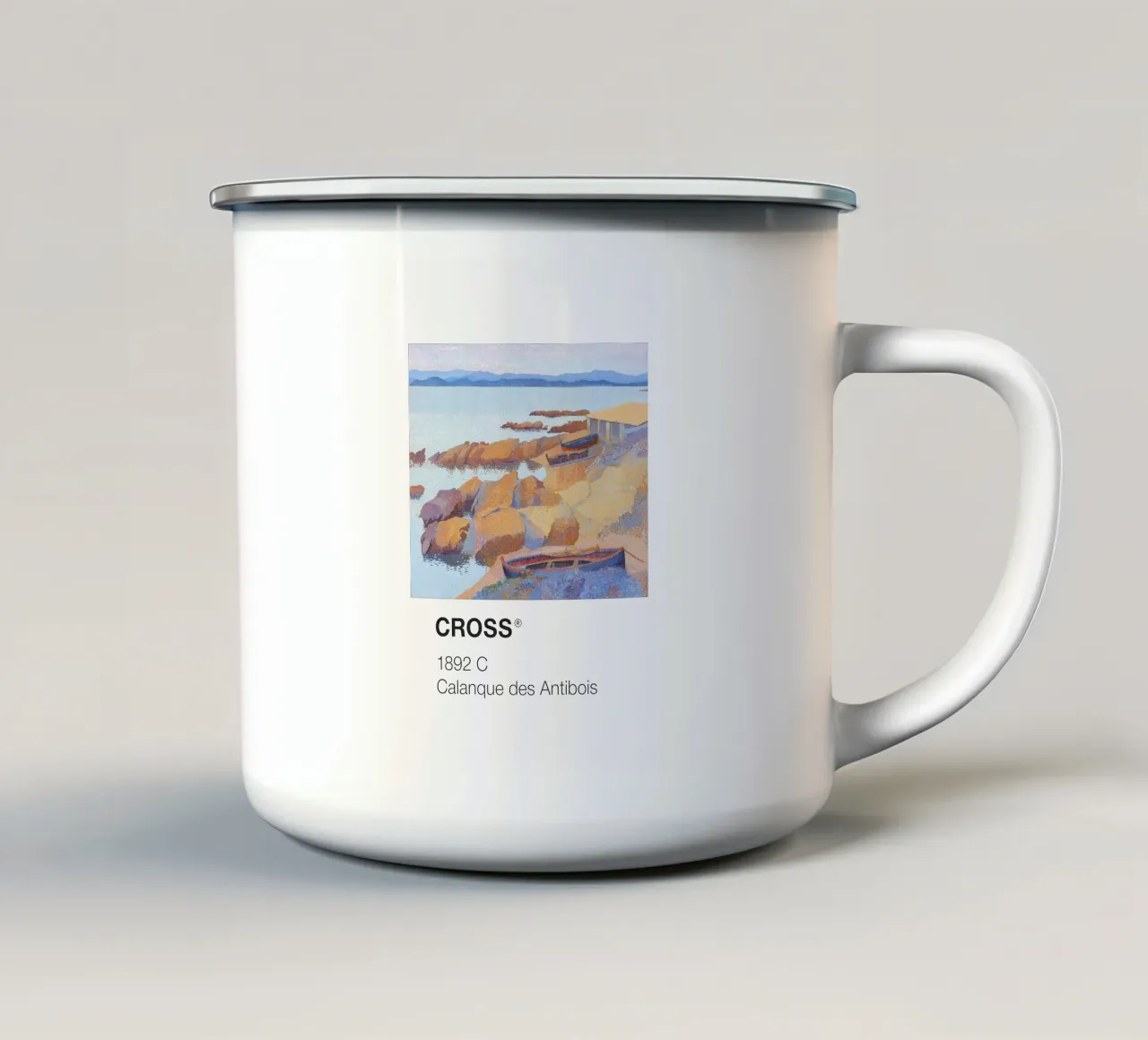 Pantone Henri Edmond Cross tazza in smalto da Vintagrafica