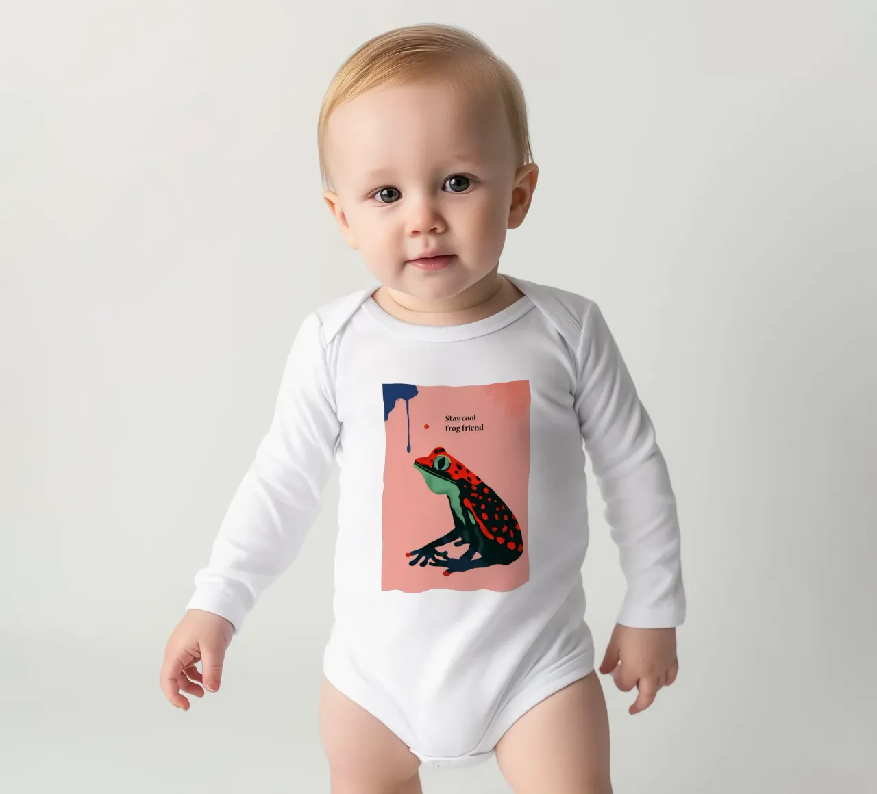 Stay Cool long-sleeve baby romper by ArtsySesta