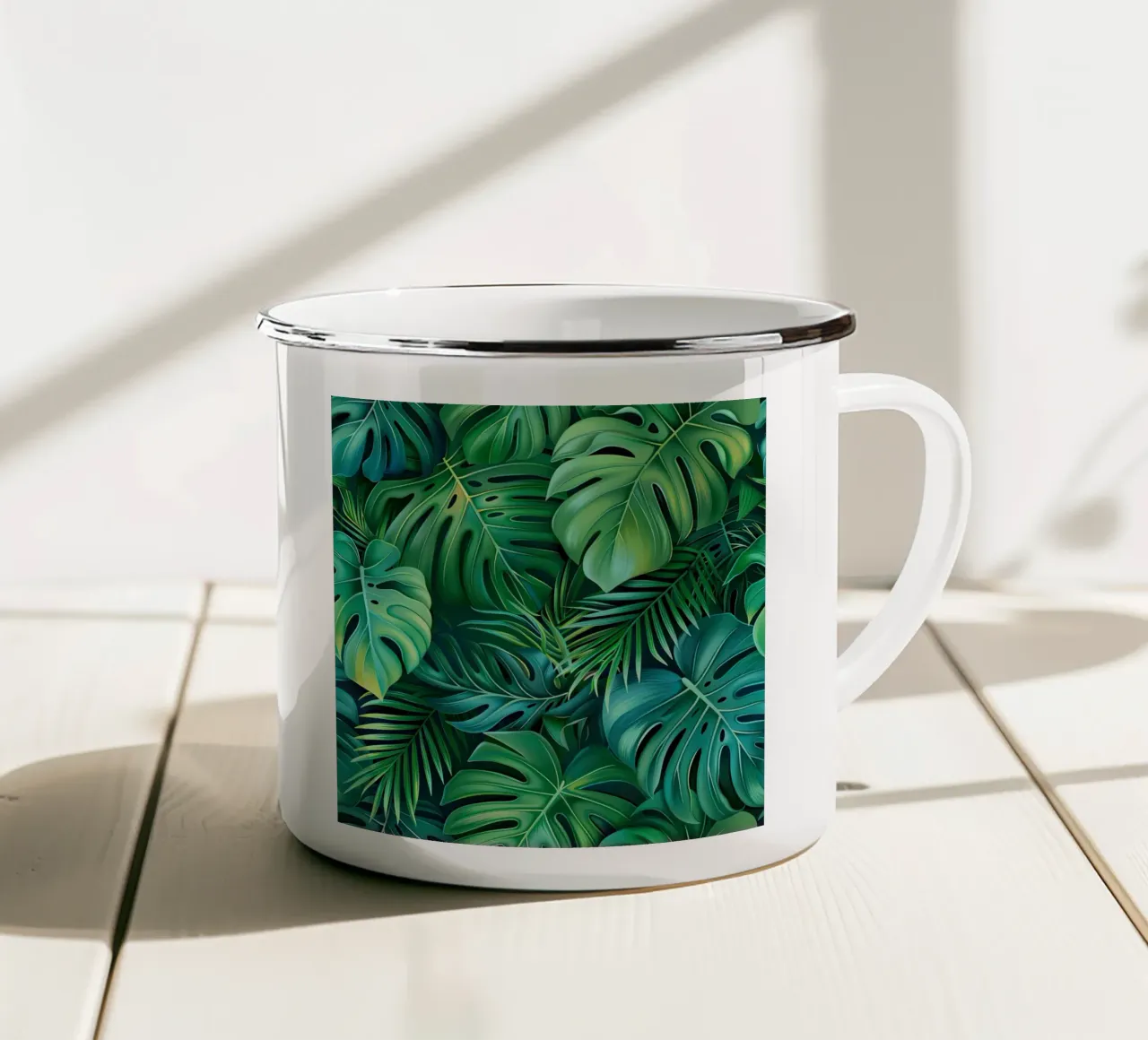 Foglie tropicali 1 tazza in smalto da Yaso Design Boho & Botanic