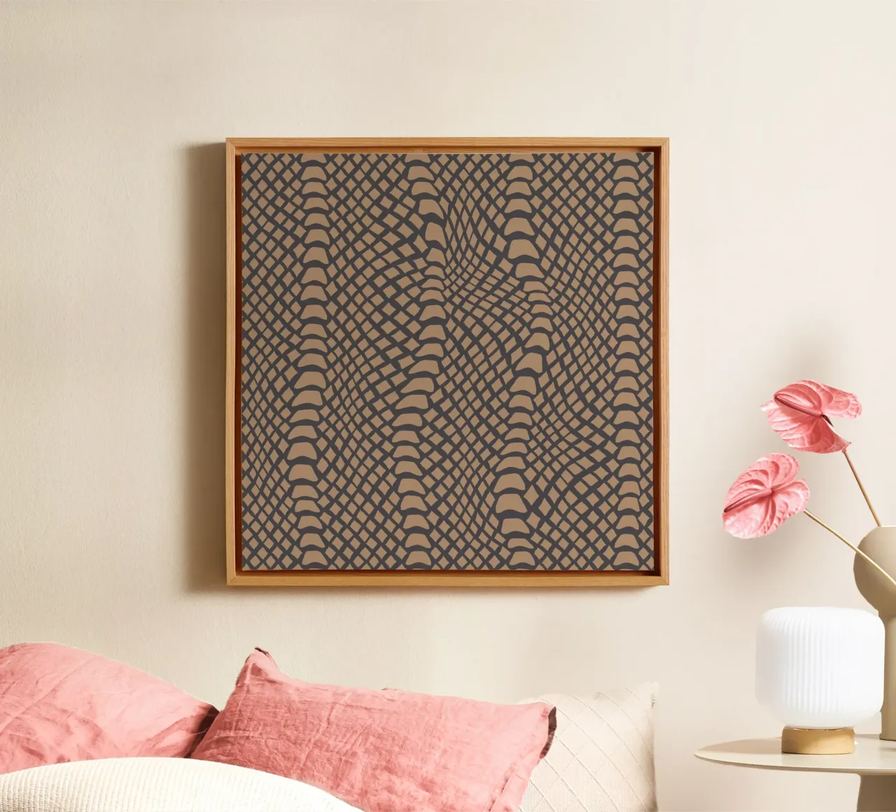 Animal Pattern 2 tela con Cornice a cassetta da Yaso Design Animal