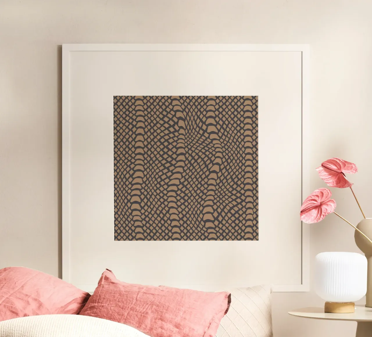 Animal Pattern 2 poster con telaio in plastica da Yaso Design Animal