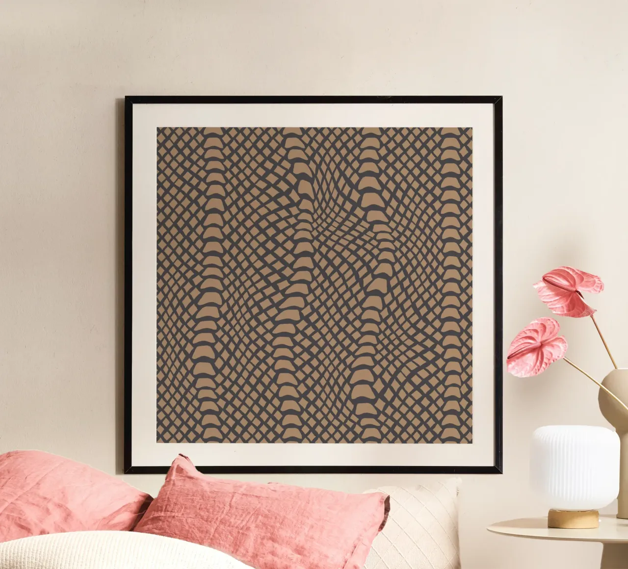 Animal Pattern 2 poster con telaio in plastica da Yaso Design Animal