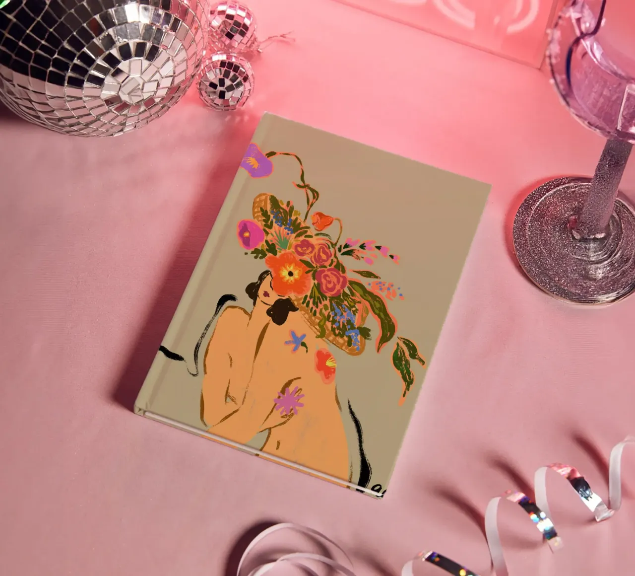 Bloooming Headpiece Notizbuch von Arty Guava