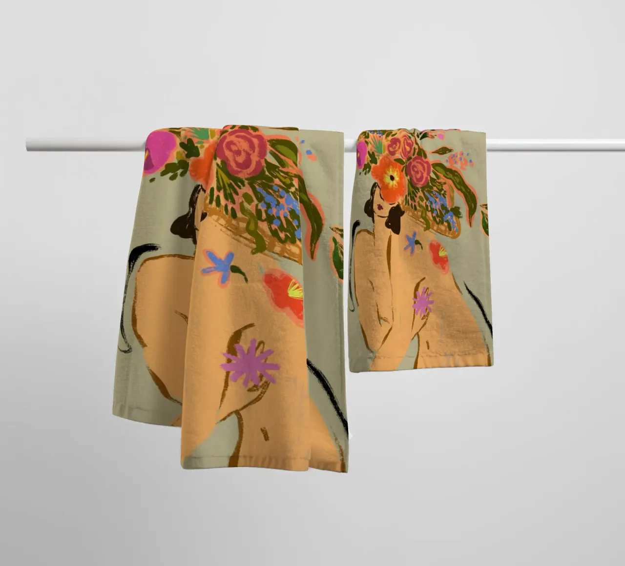 Bloooming Headpiece towel by Arty Guava