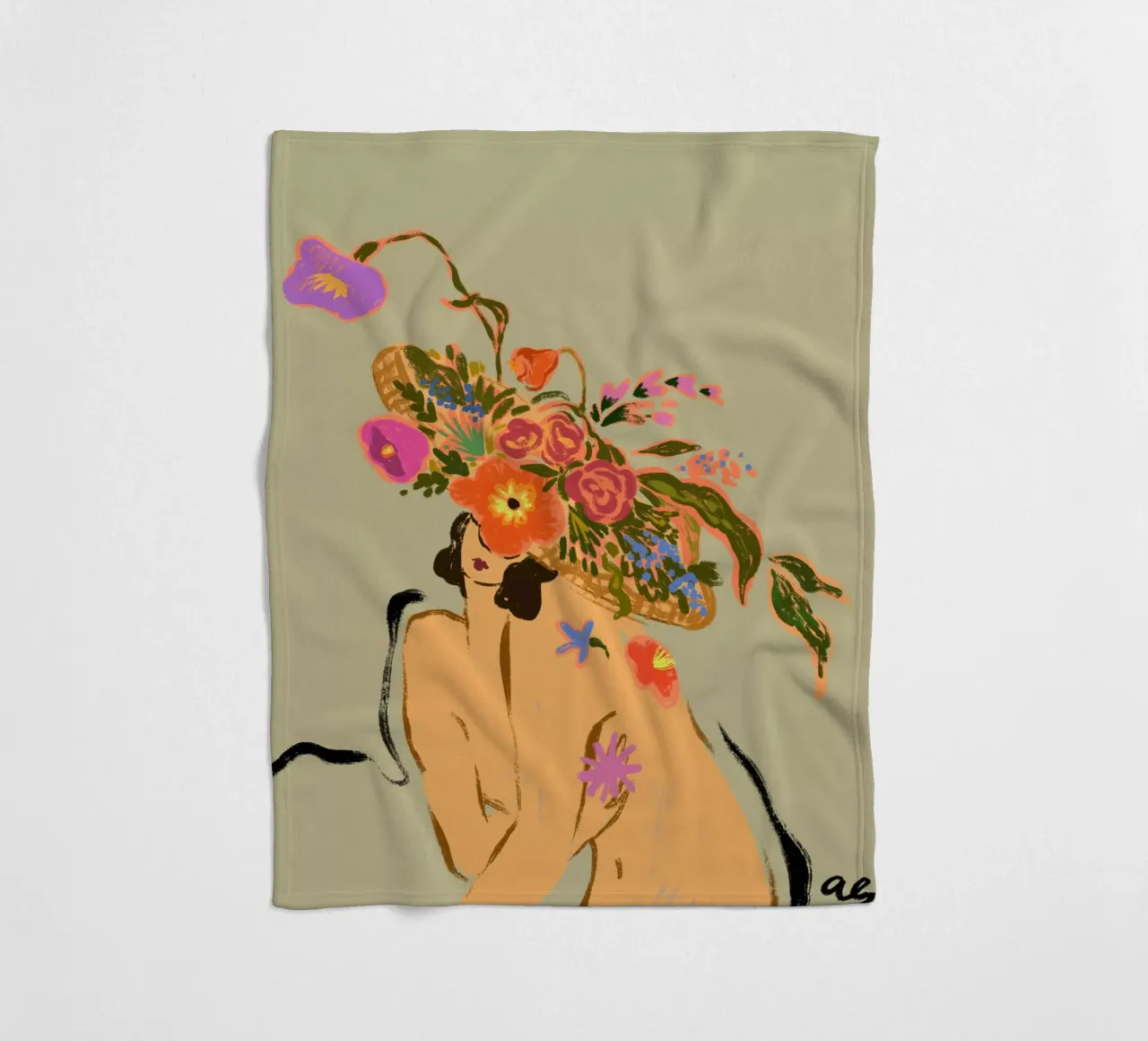 Bloooming Headpiece coperta in pile da Arty Guava