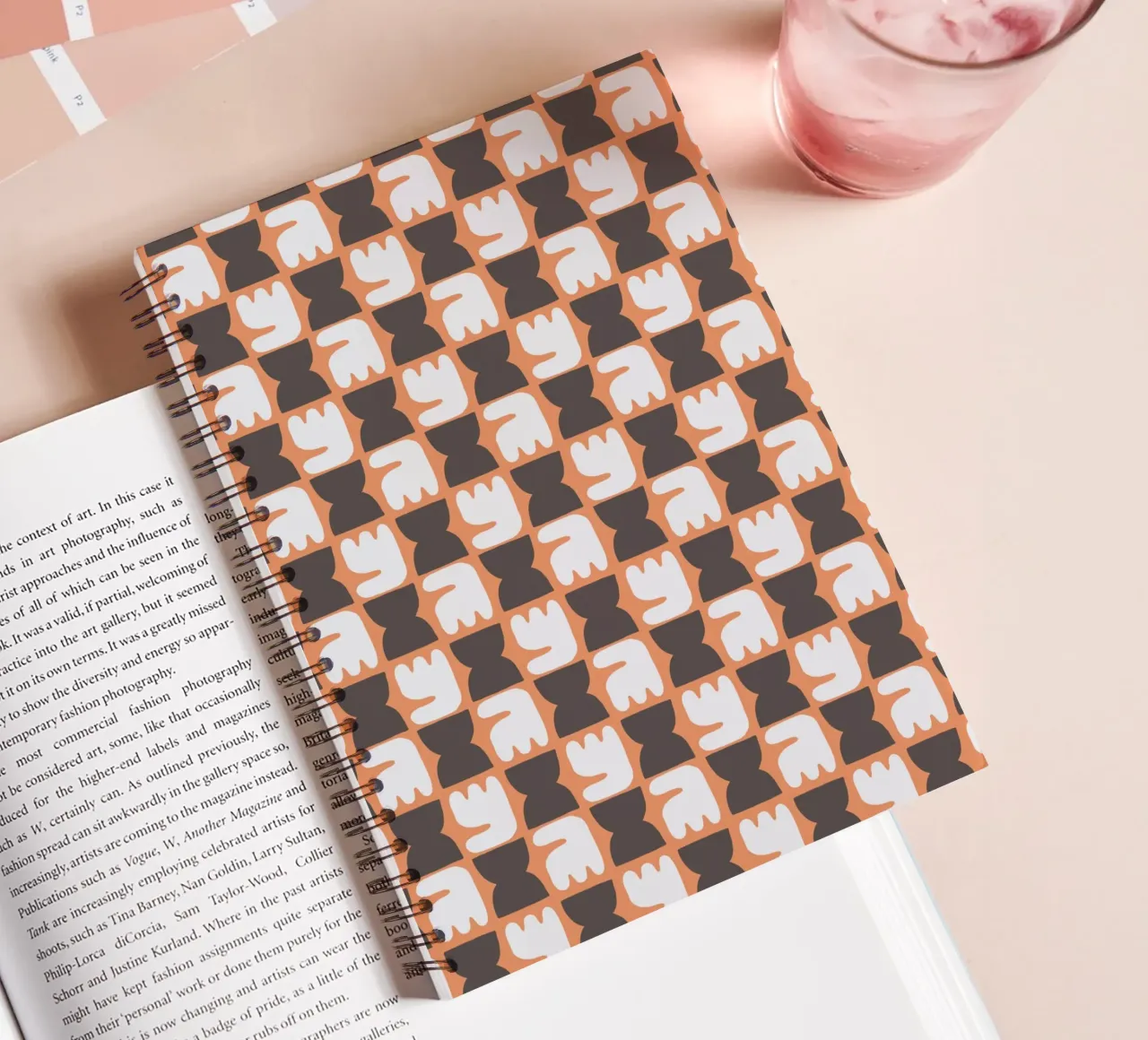 Repetitive pattern 26 spiral notebook by Little Dean