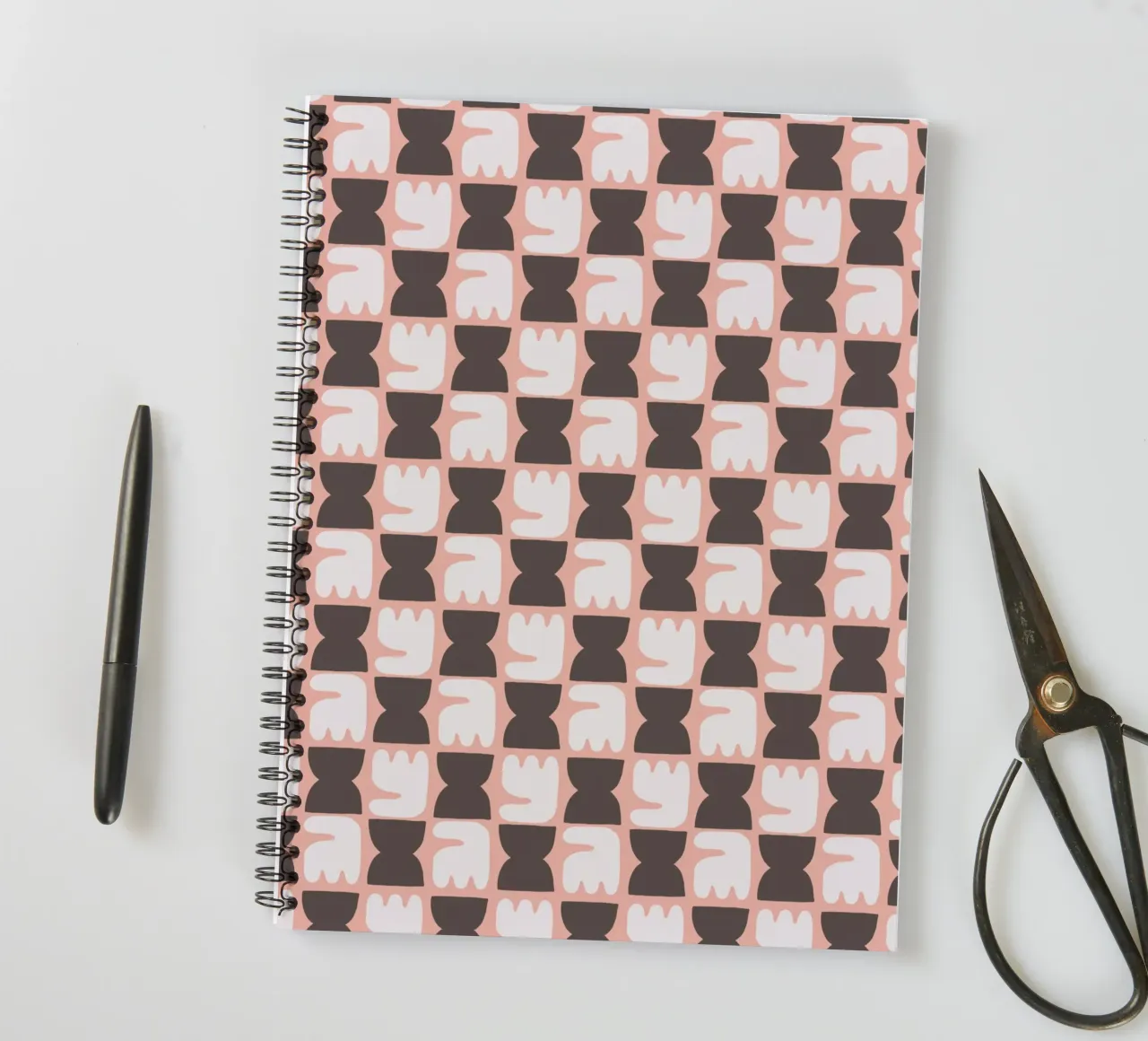 Repetitive pattern 27 spiral notebook by Little Dean