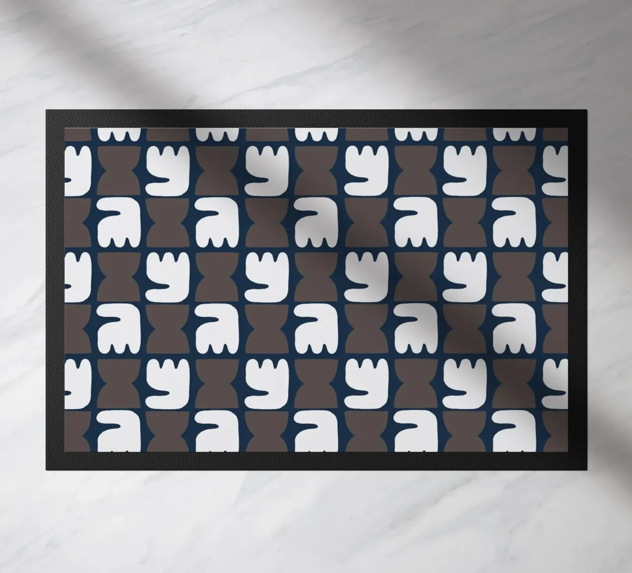 Repetitive pattern 28 doormat by Little Dean