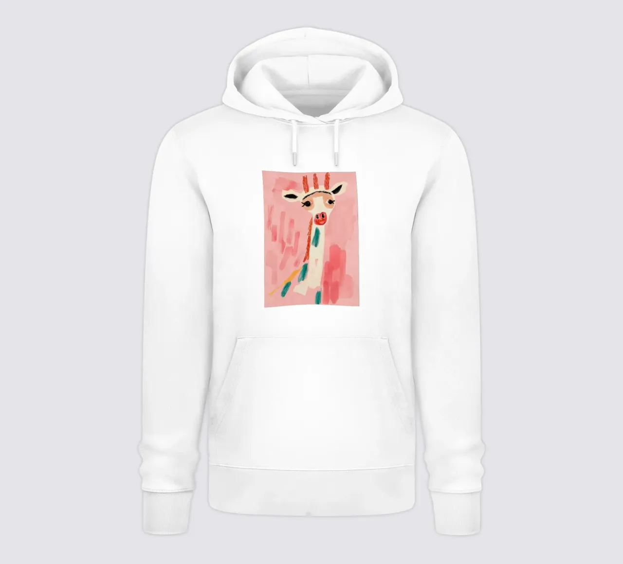 Giraffa in rosa felpa con cappuccio da KUNSTstück