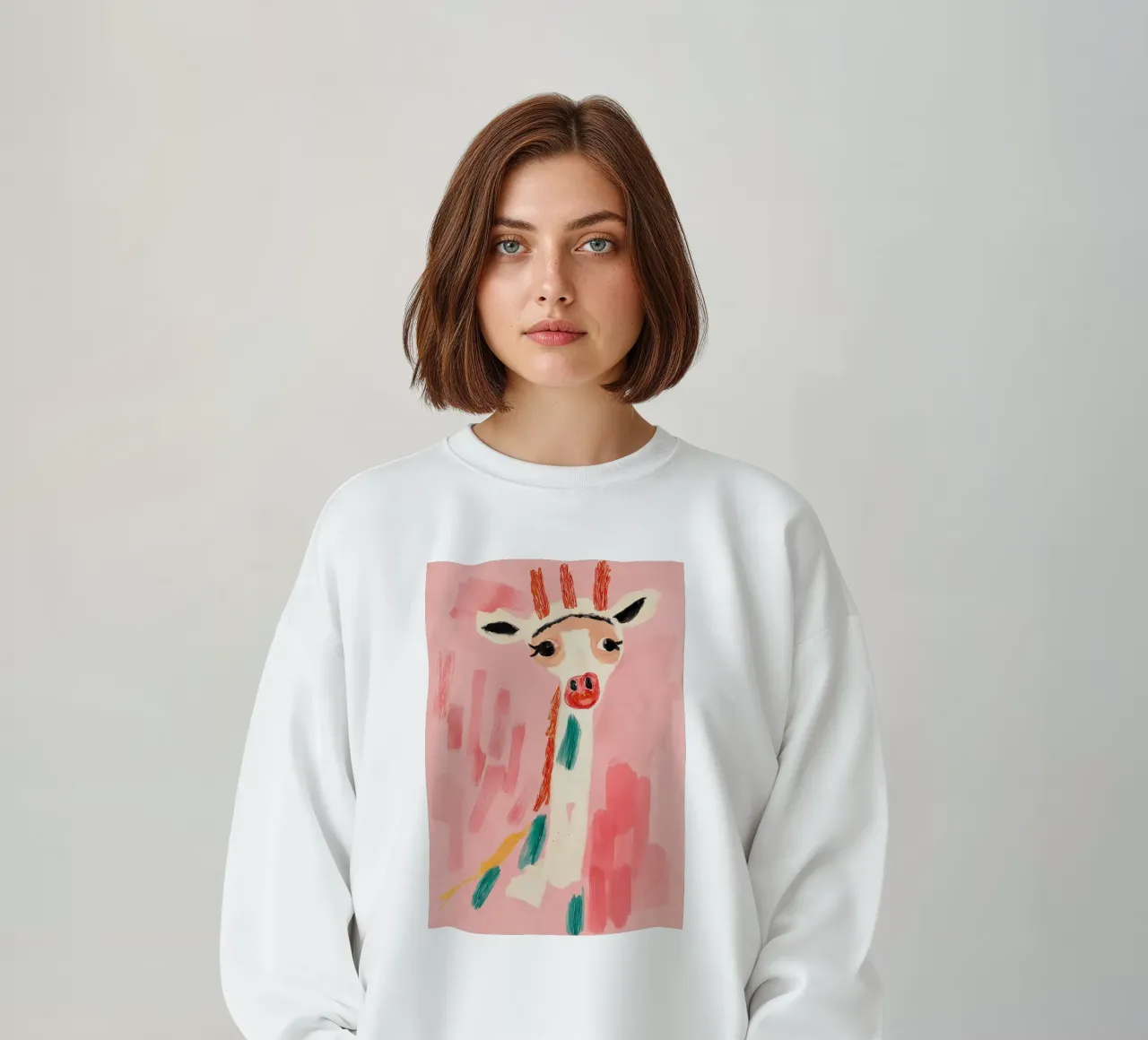 Giraffa in rosa felpa da KUNSTstück