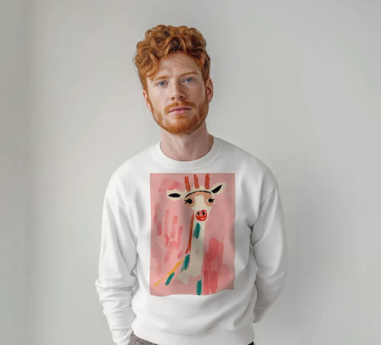 Giraffa in rosa felpa da KUNSTstück