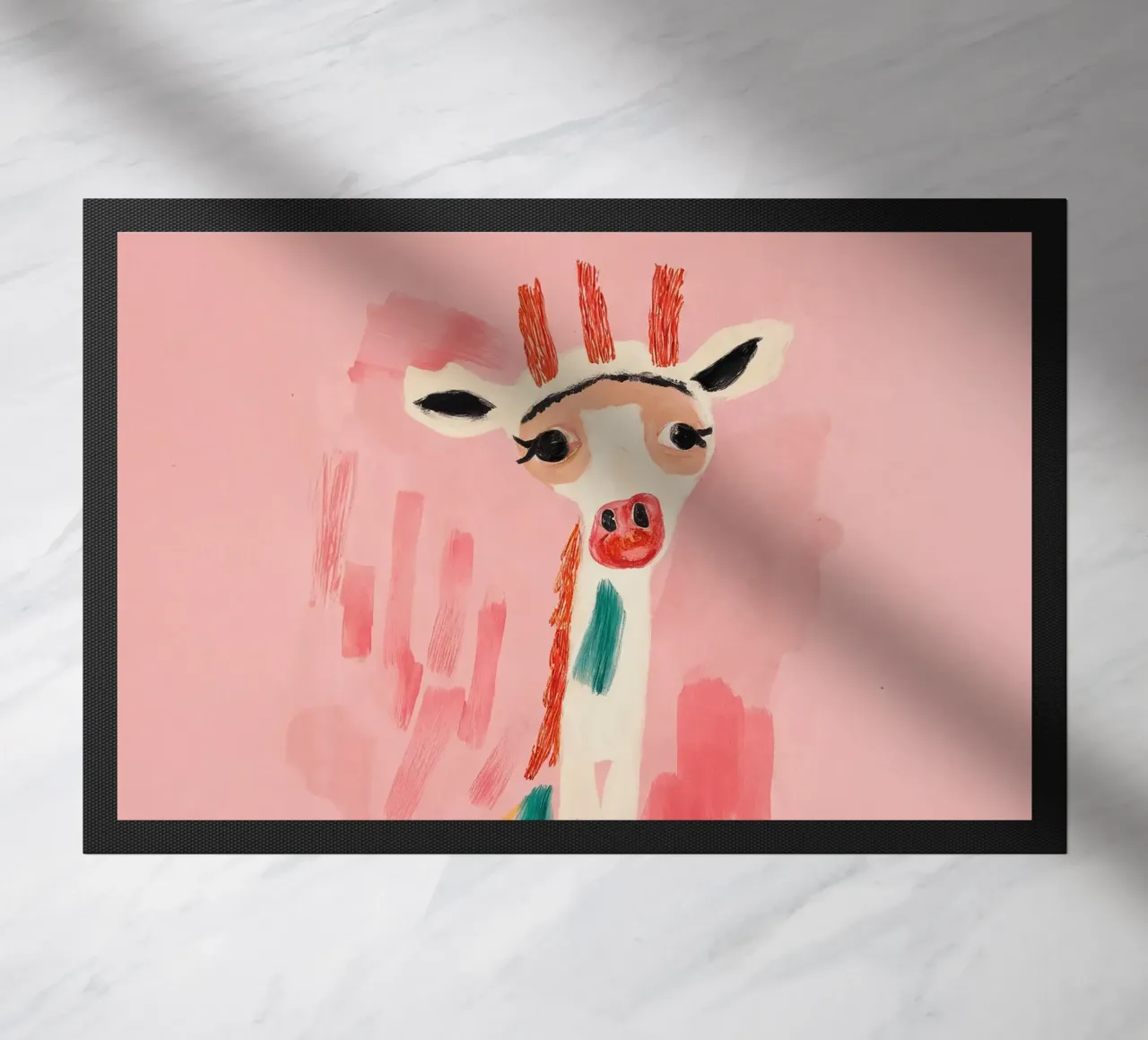Giraffa in rosa zerbino da KUNSTstück