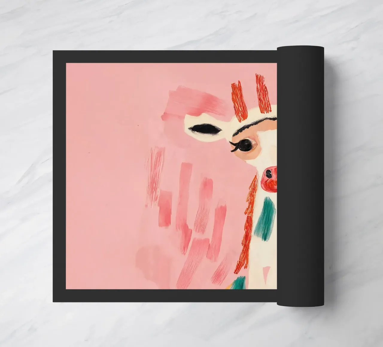 Giraffa in rosa zerbino da KUNSTstück