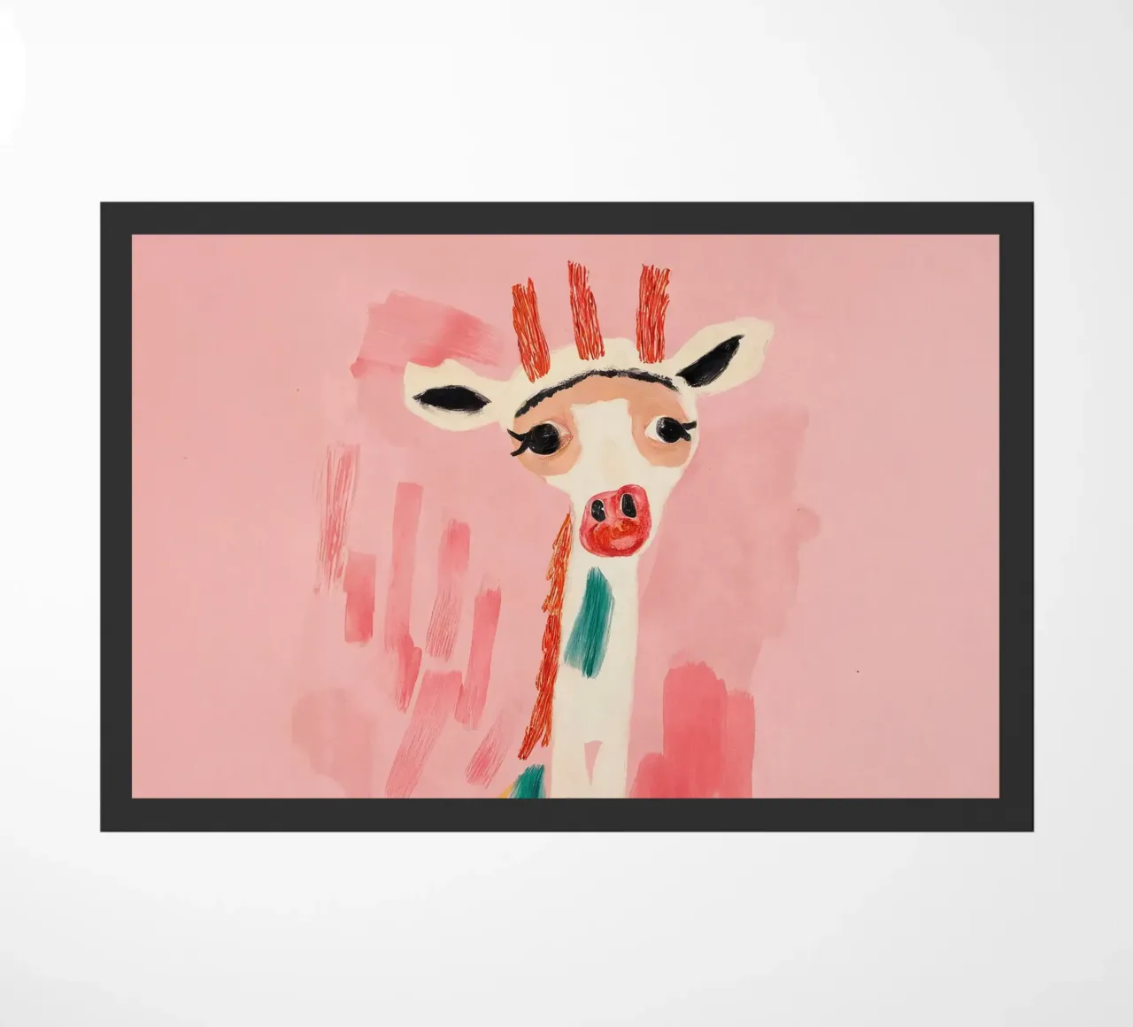 Giraffa in rosa zerbino da KUNSTstück