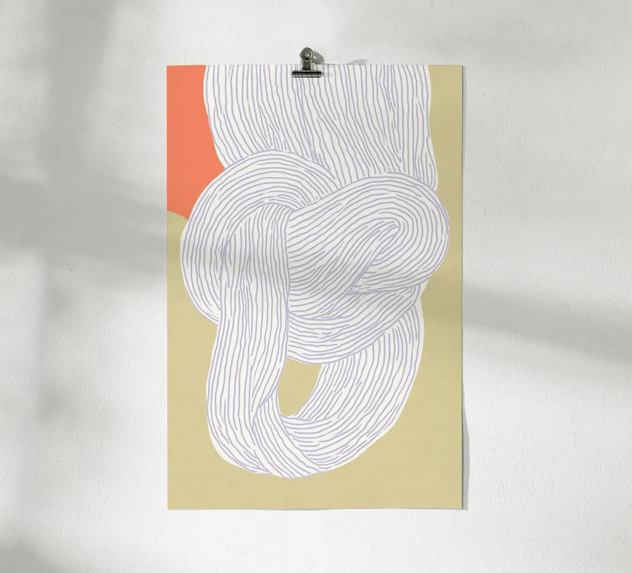 Knot pattern and stripes poster with plastic frame by Carinaprint
