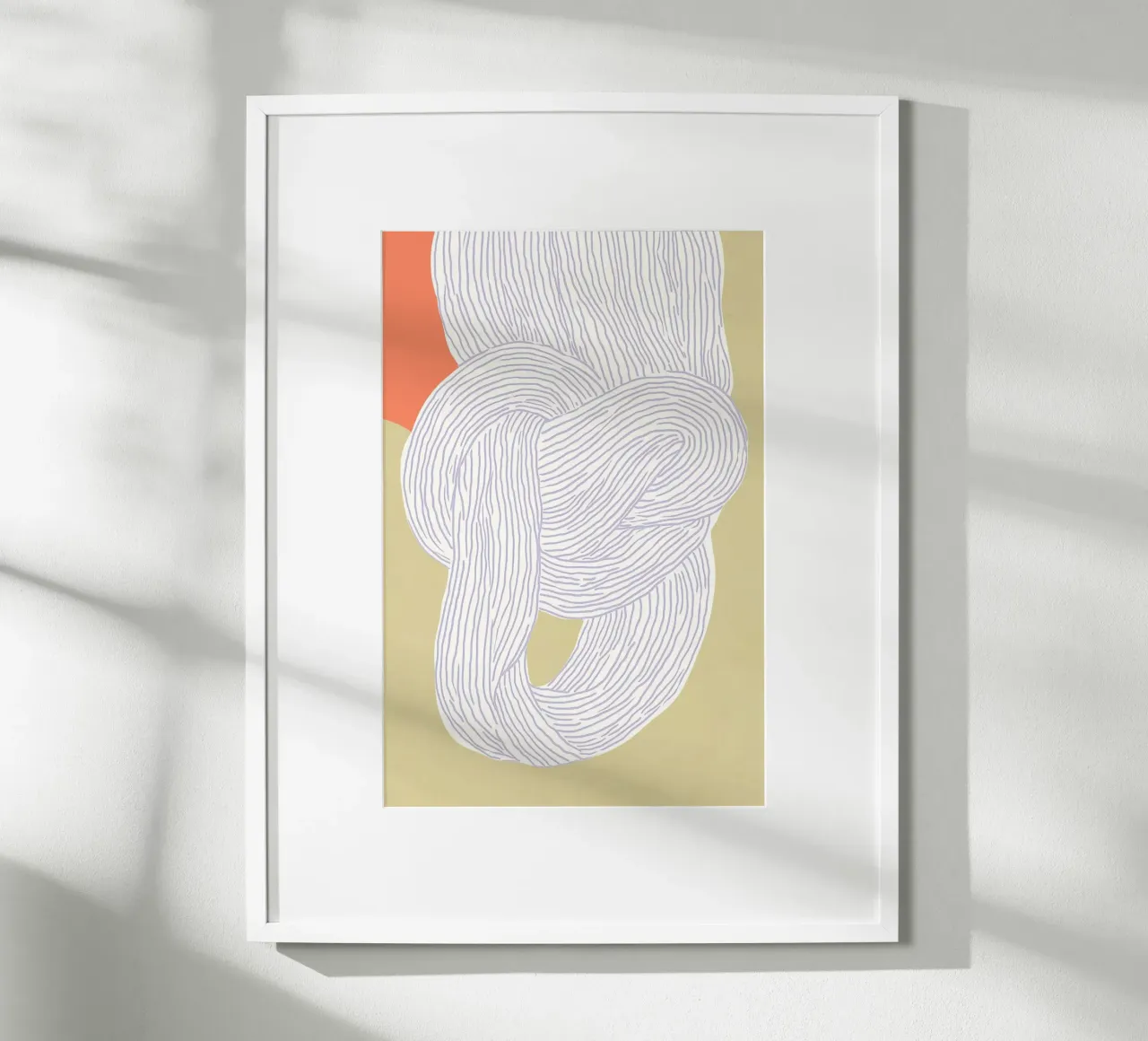 Knot pattern and stripes poster with plastic frame by Carinaprint