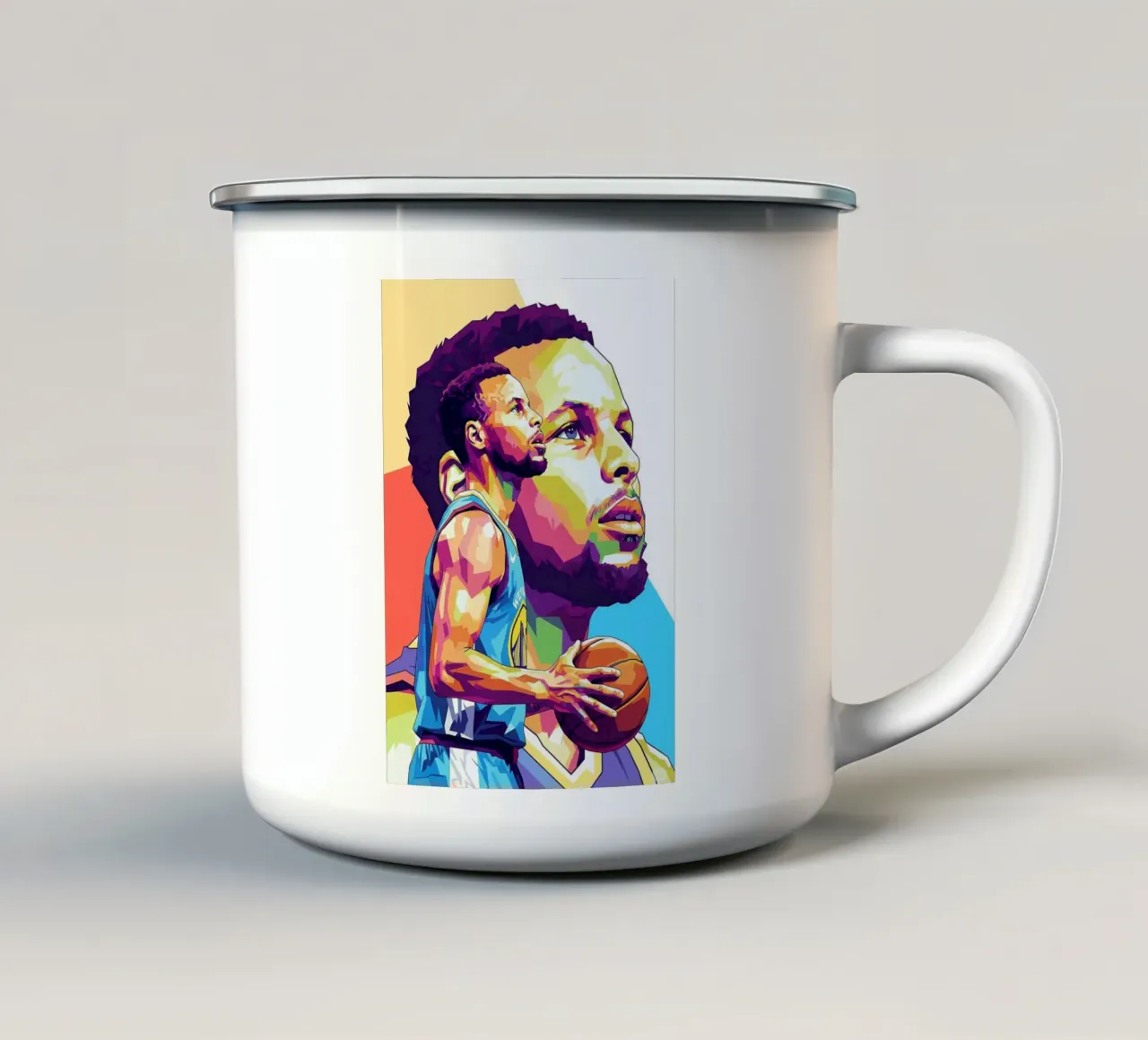 Stephen Curry arte tazza in smalto da Hantamrata