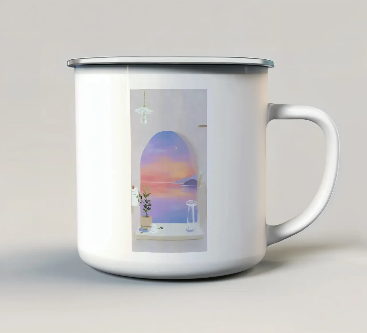 linens interior setting tazza in smalto da Histrol