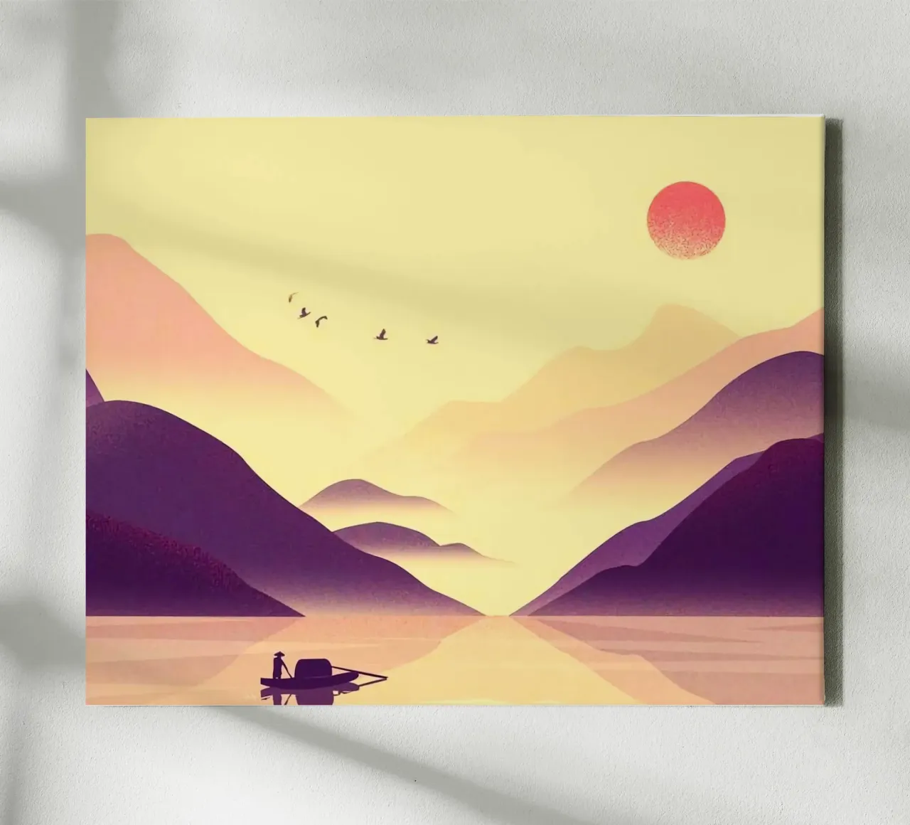 fisherman tranquility tela con Cornice a cassetta da Histrol