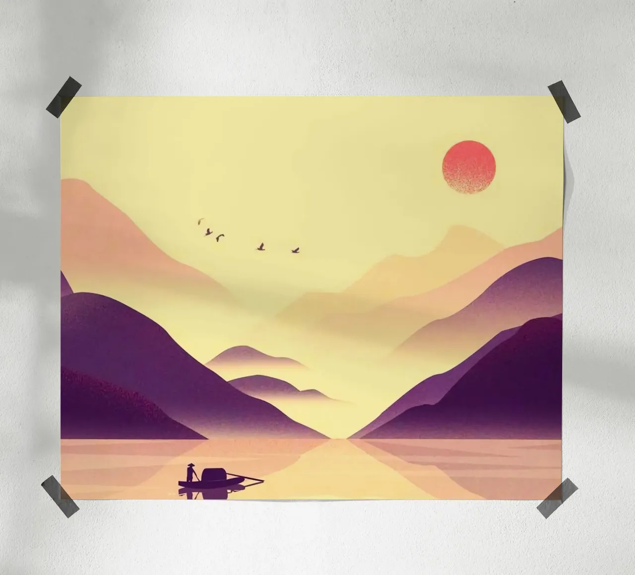 fisherman tranquility poster da Histrol