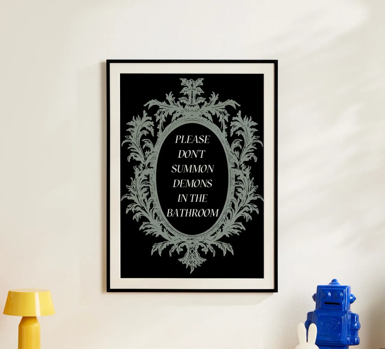 Don't Summon Demons Bathroom Sign poster da ramosashop