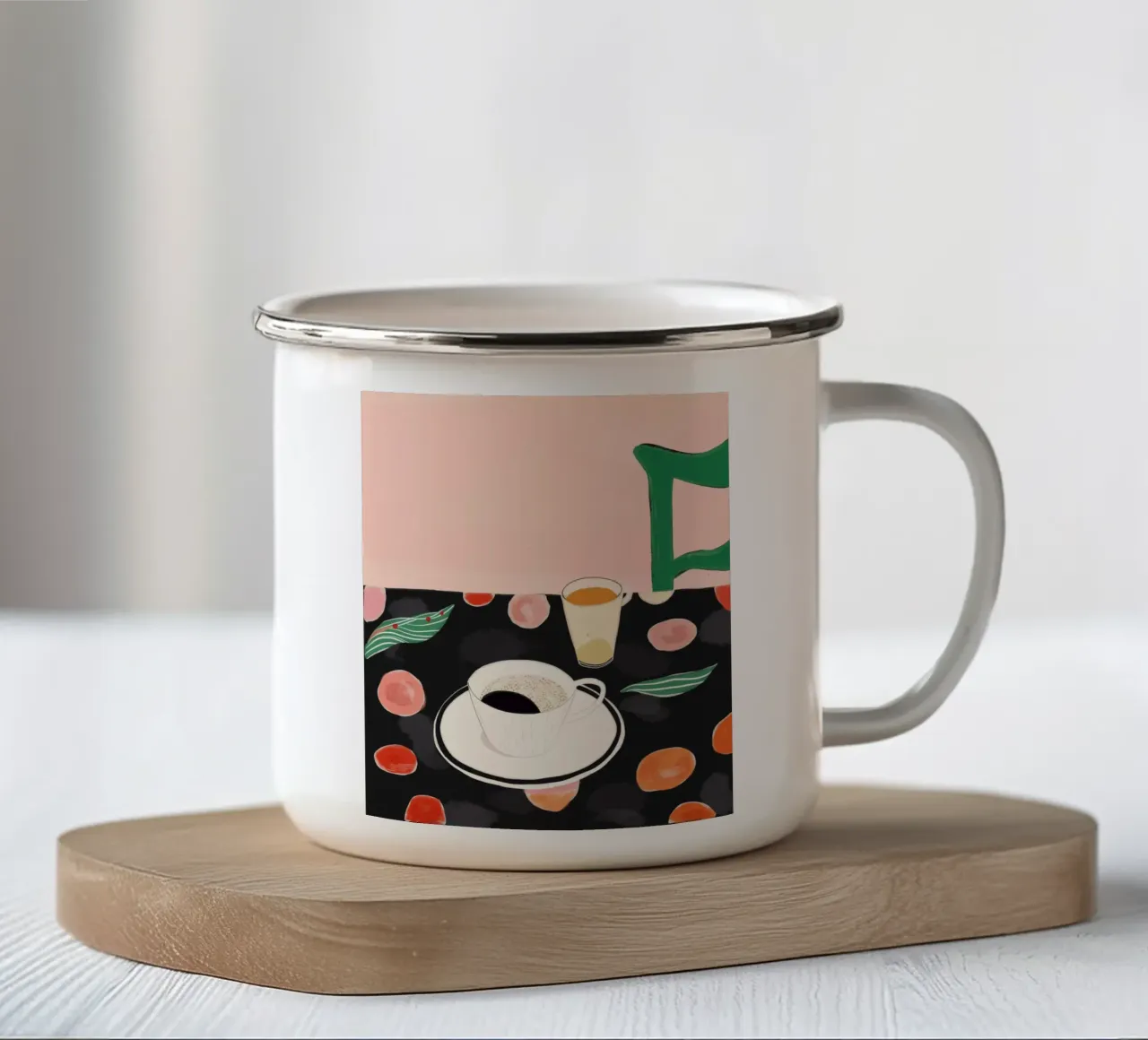 Caffè del mattino tazza in smalto da ArtsySesta