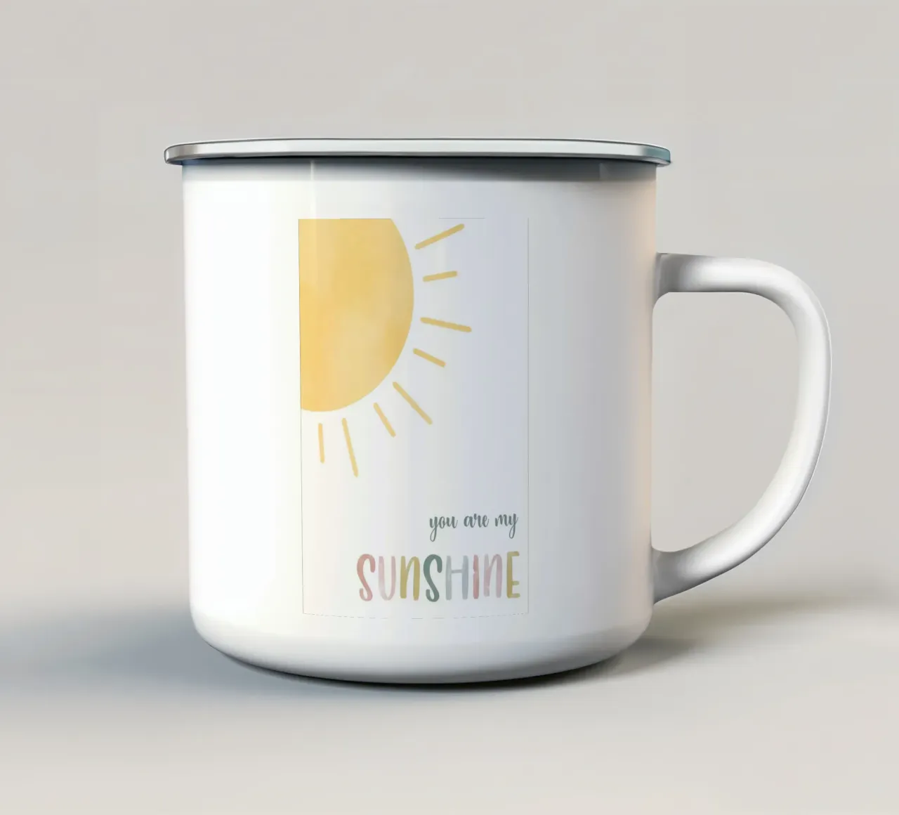 You Are My Sunshine tazza in smalto da vintageshop