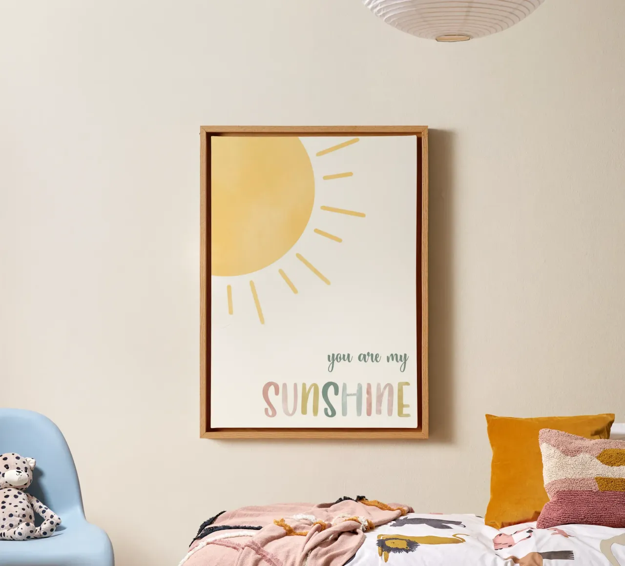 You Are My Sunshine canvas met Baklijst van vintageshop