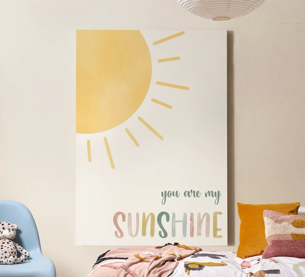 You Are My Sunshine canvas met Baklijst van vintageshop