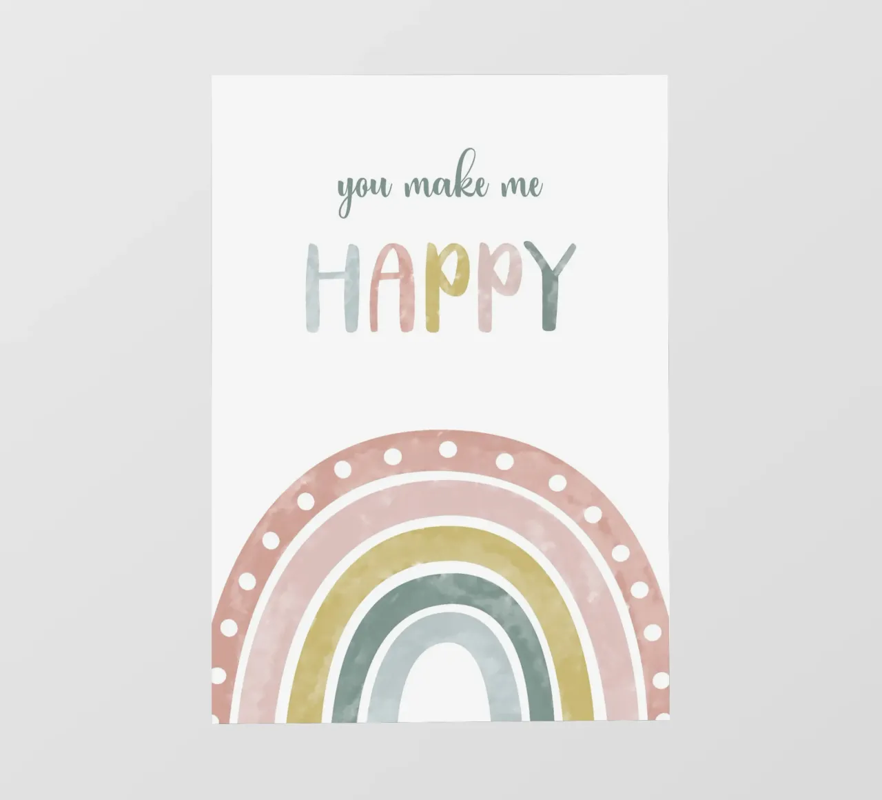 you make me  happy telo in pvc da vintageshop