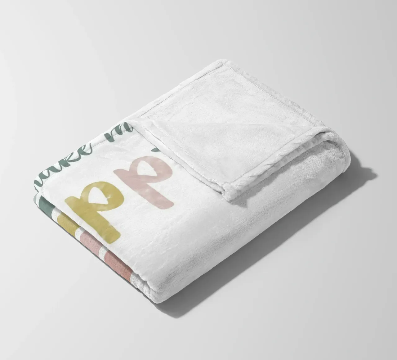 you make me  happy coperta in pile da vintageshop