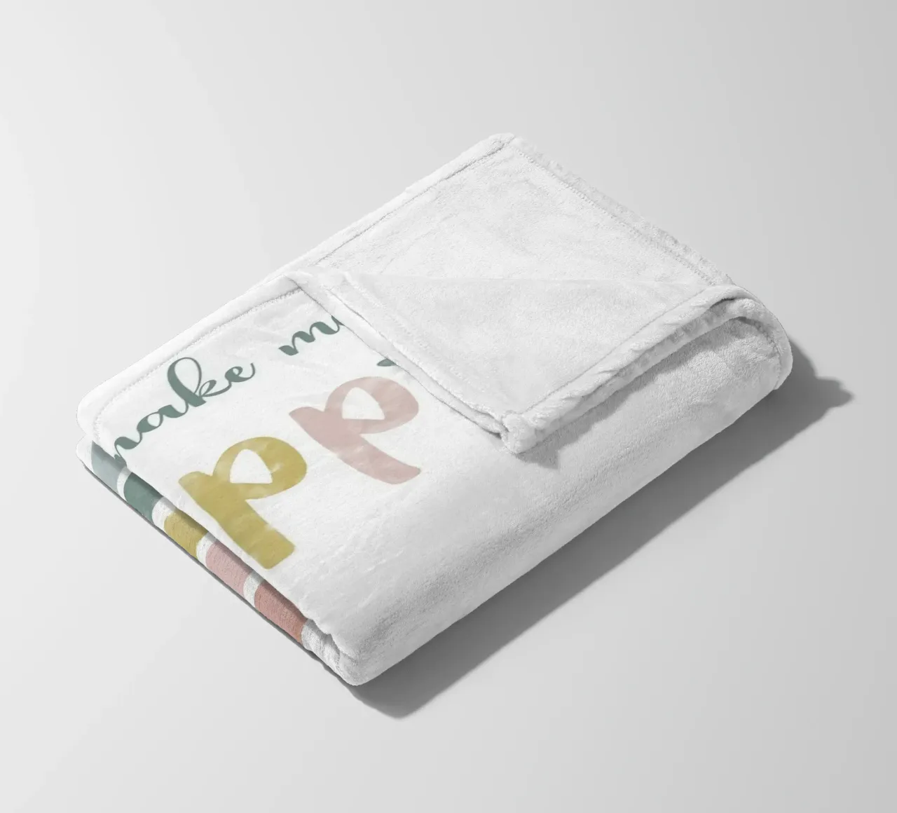 you make me  happy coperta in pile da vintageshop