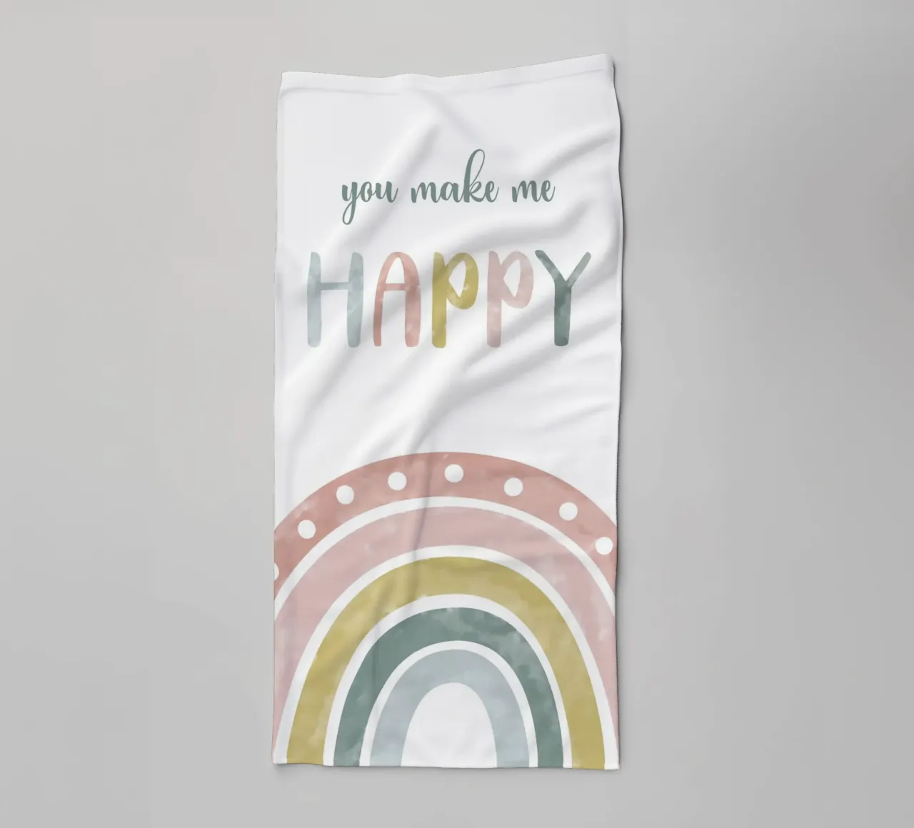 you make me  happy asciugamano da bagno da vintageshop