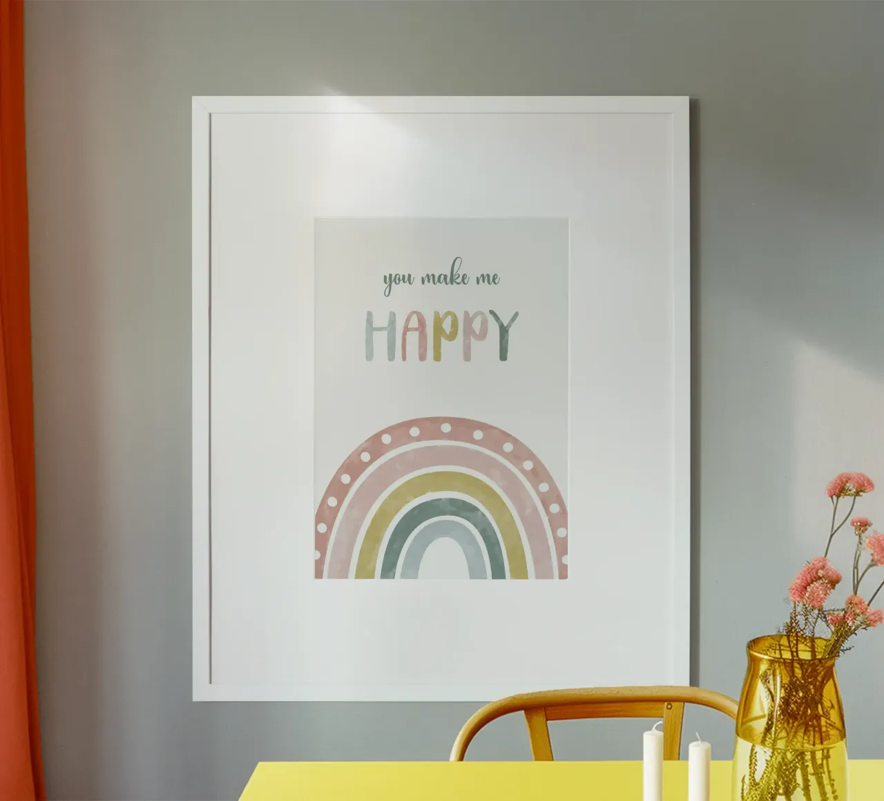 you make me  happy poster da vintageshop